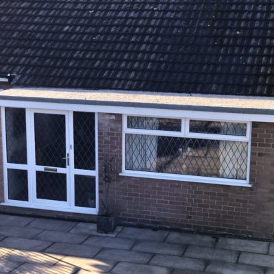 A new porch and bedroom flat roof in Wistaston