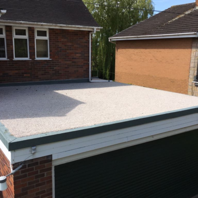 A new flat roof on a garage in Sandbach